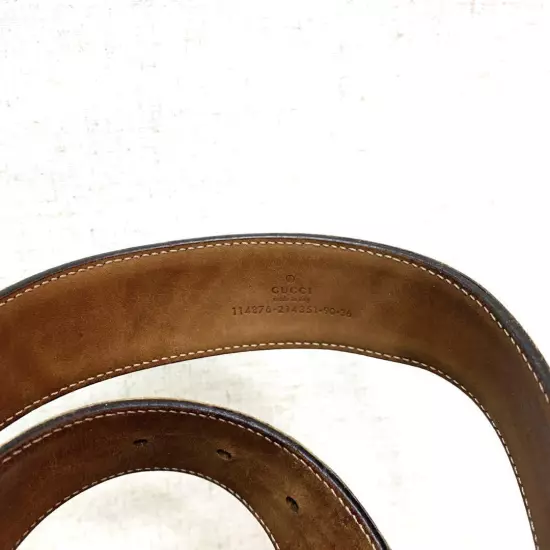 GUCCI GG Leather Interlocking G Buckle Belt