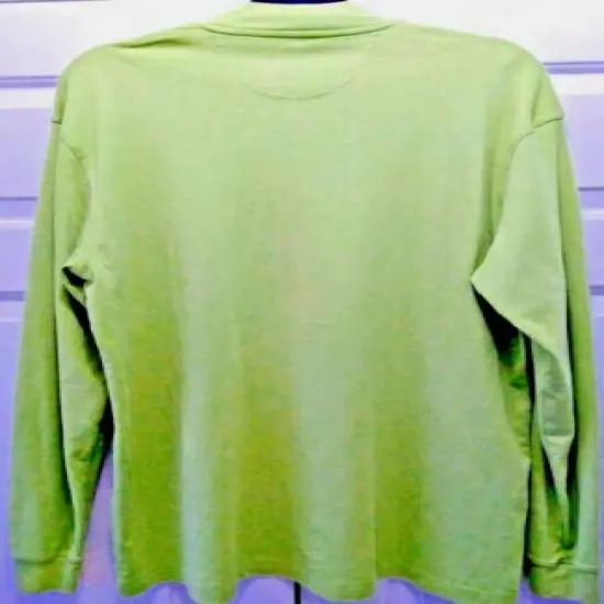 Greg Norman Play Dry. Size: XXL. Long Sleeve. Green. 61% Cotton / 39% Polyester.