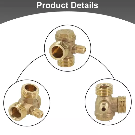 Reliable Copper Check Valve for Air Compressor Easy Installation 20x20x10mm