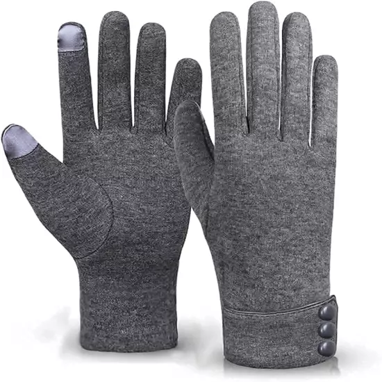 Womens Touch Screen Phone Fleece Windproof Gloves Winter Warm Wear