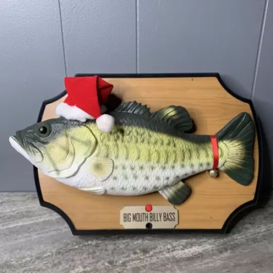 Vintage Big Mouth Billy Bass Christmas Holidays Singing Fish 1999 Gemmy TESTED