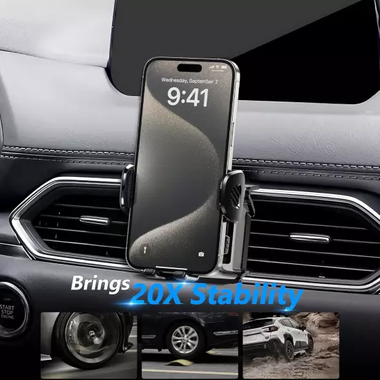 for Mazda CX5 Phone Holder with Custom Base, Car Phone Holder for 2017-2024 Mazd