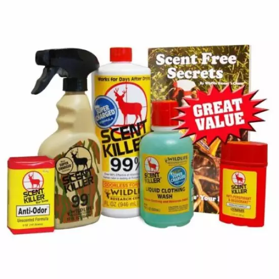 Scent Killer Ultimate Value Pack Odorless Formula Kills All Odor Deer Hunting 