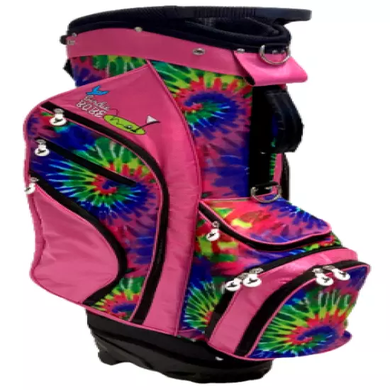 Birdie Babe Pink Tie Dye Ladies Womens Hybrid Golf Bag w/ Stand