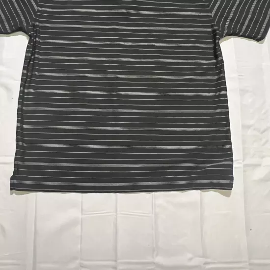 Nike Golf PoloBlack Striped Dri-Fit Short Sleeve Mens Size XL 256650-010