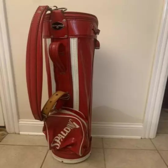 Spalding Antique/Vintage Golf Bag, Red, Used! 