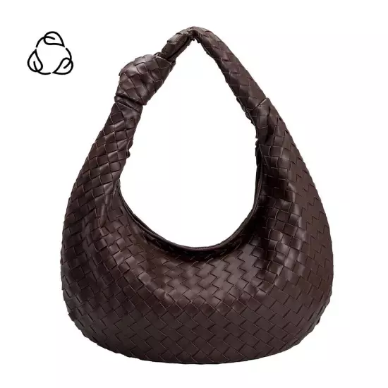 Melie Bianco Katherine Brigitte Satchel Oversized Edition Woven Knot Bag ANTHRO!