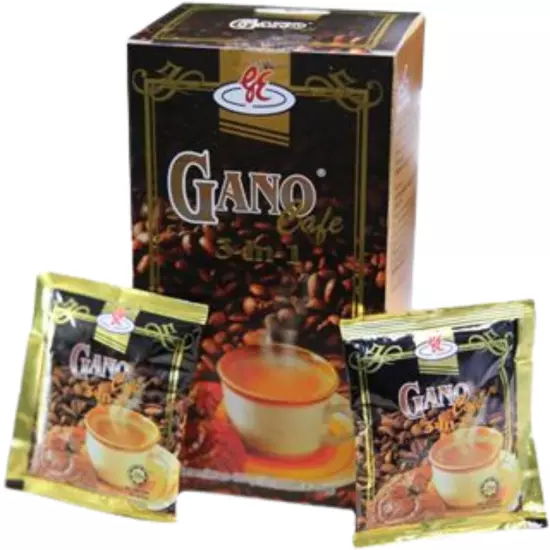 10 X Gano Excel Cafe 3-in-1 Coffee Ganoderma Lucidum Reishi Halal (20 Sachets)