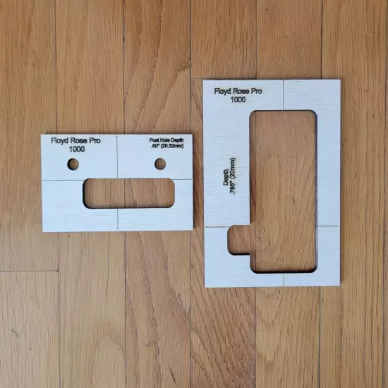 Floyd Rose Pro 1000 Bridge Routing Templates (6, or 7 string)