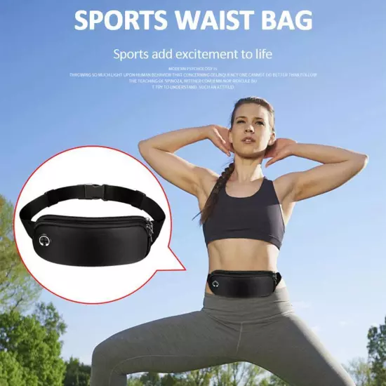 Running Belt Fanny Pack Waterproof Adjustable Elastic Belt Waist Bum Bag R C7X2