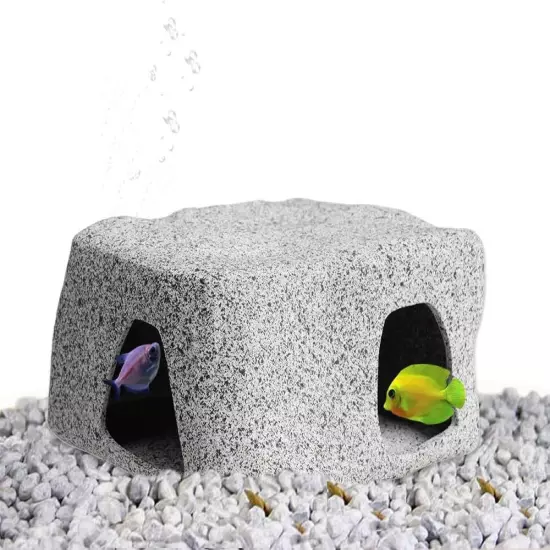 Aquarium Stone Hideaway Decoration Ceramic Tank Decoration Stone Rock Hideout