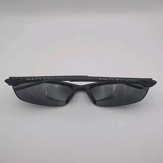 Native Hardtop Asphalt Polarized Black Wrap Sunglasses Italy 67-15-125