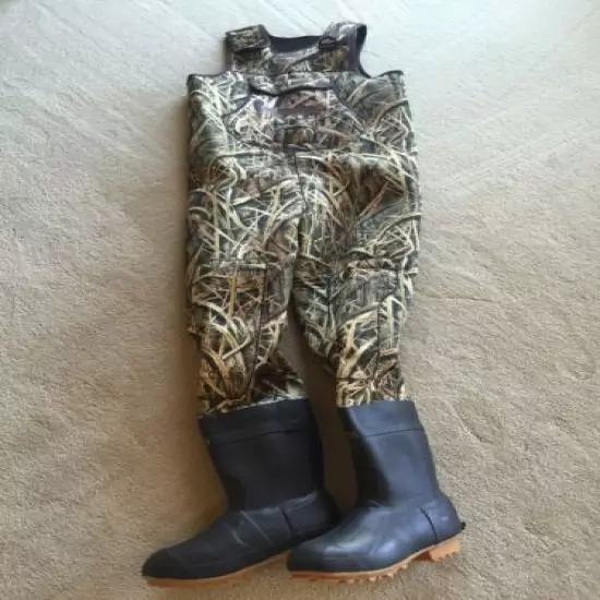 Pro Guide Shadow Grass Blade Camo Neoprene Hunting Wader Lug Sz 10 1000 Grams