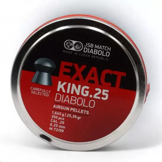 JSB Diabolo Exact King .25 Cal 25.39 Grains Domed 350 pcs