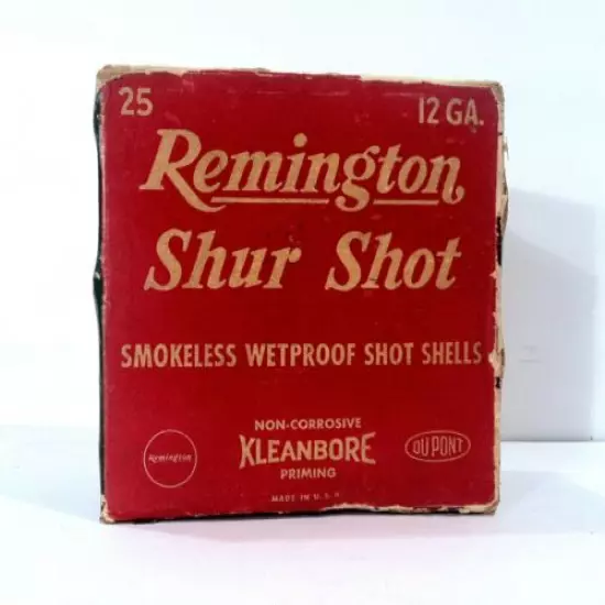 Vintage 1930 40 50's Remington Shur Shot Shotgun Shot Shell Box Empty No Shells