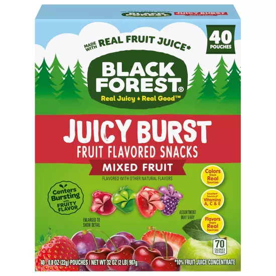 , Juicy Burst, Fruit Flavored Snacks, Mixed Fruit Flavors, a Juicy Burst of N...