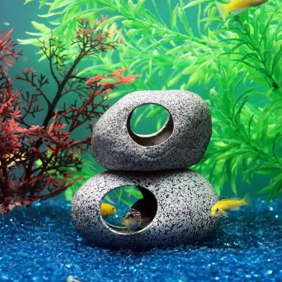 Aquarium Decorations Rock, Ceramic Shelters - Shrimp Habitat, Breeding Tube, ...