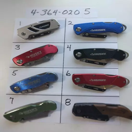 HUSKY FOLDING LOCK-BK UTILITY KNIFE ASST STYLES COLORS $5 EACH / BEST OFFER WINS