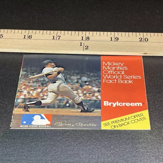 1970’s Brylcreem - Mickey Mantle - World Series Fact Book / Mail Away Order Form