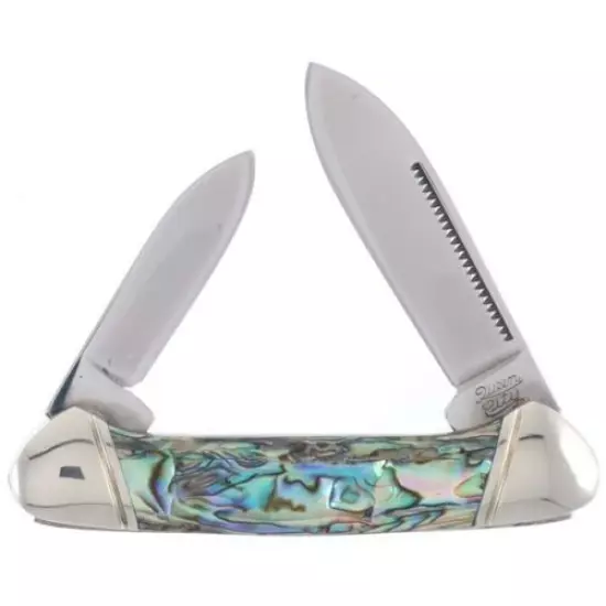 Queen City Genuine Abalone Mini Canoe 2 ¾" Pocket Knife *440 Steel* QC002