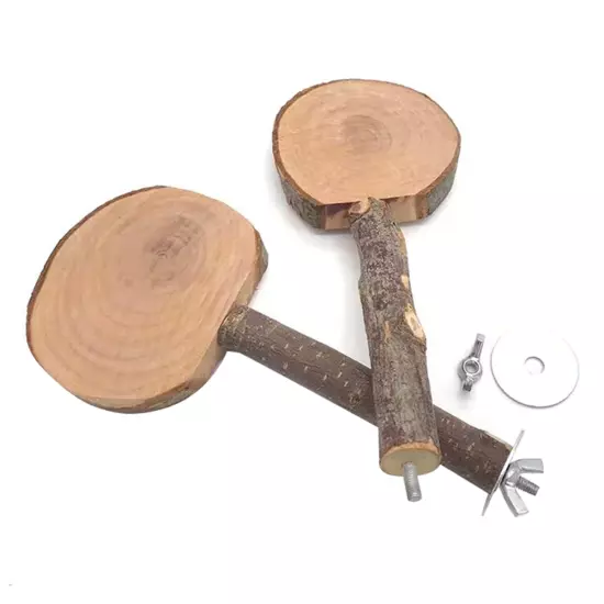 Natural Tree Wood Pet Parrot Wood Fork Tree Branch Stand Rack Squirrel9304