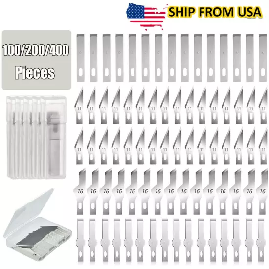 100/200/400Pcs Hobby Blades #4#11#16#17 Exacto Knife for x-Acto Tool Art Craft