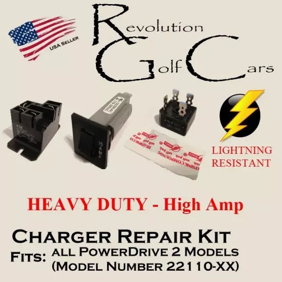 Battery Charger Repair Kit, Heavy Duty For Club Car 48Volt (PowerDrive2 #22110)