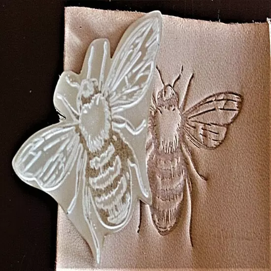 * ACRYLIC Leather Embossing Stamp BUMBLE BEE for Veg Tanned Leather