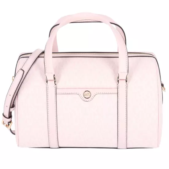 Michael Kors Medium Duffle Bag Satchel Light Powder Blush Pink MK Signature