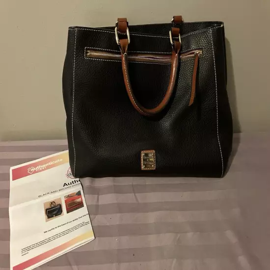 Black And Brown Rooney & Bourke Leather Handbag