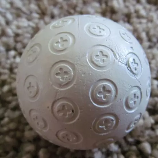 RARE VINTAGE "WHITE FLYER" GOLF BALL-REPAINTED-CIRCLES WITH A CROSS INSIDE