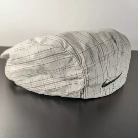 Nike Golf Snap Front Plaid Flat Cap Size Large