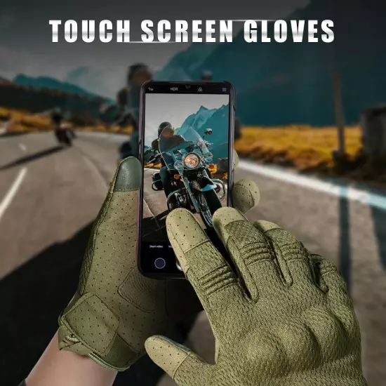 Tactical Gloves for Men Breathable Flexible Touch Screen Full Finger Gloves f...