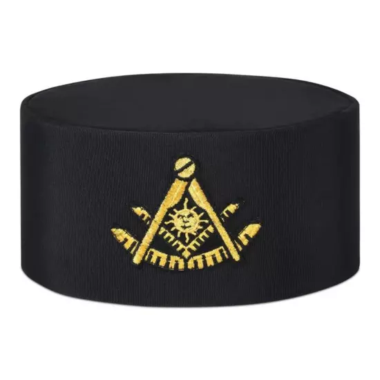 Past Master Blue Lodge California Regulation Crown Cap - Black & Gold