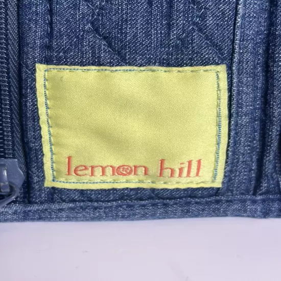 Lemon Hill Tri-Fold Wallet Quilted Chambray Denim Folding Pockets Credit Card