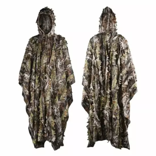 Camouflage Ghillie Cloak Suit Tactical Poncho Camo Cape Woodland Hunting 