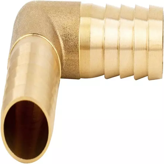 Brass Hose Barb Fitting 90 Degree Elbow 5/8 Barbed X 5/8 Barbed Fuel