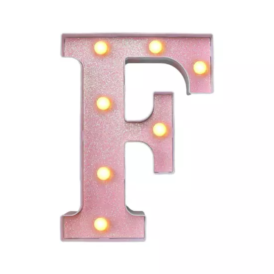 Led Light Up Letter,Pink Marquee LED Letter Lights 26 Alphabet,Lighted Letters A