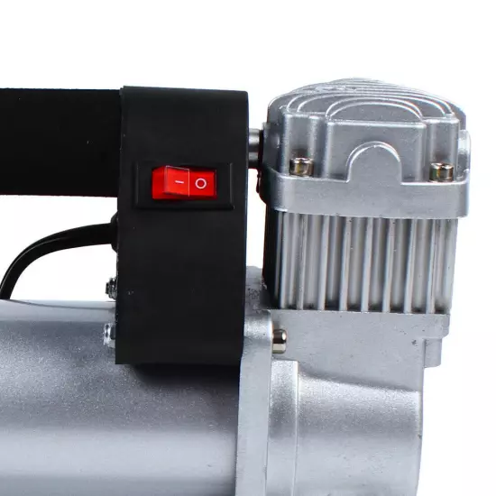 12V 480W Heavy Duty Metal Dual Cylinder Pump Air Compressor Tire Inflator