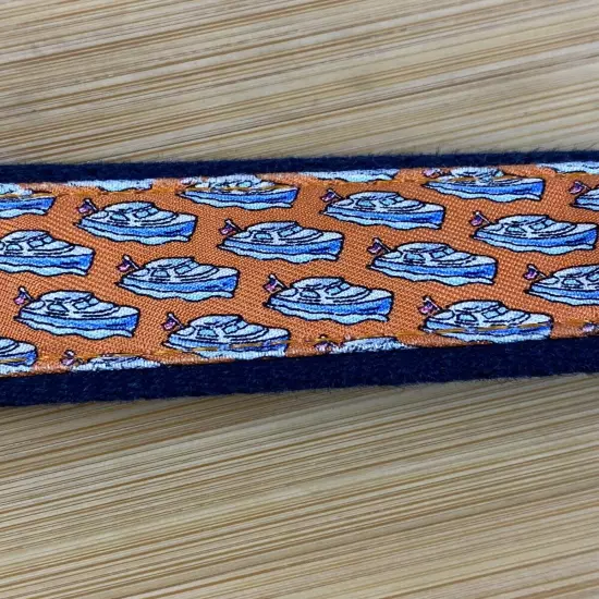 Vineyard Vines Belt Mens Silk Canvas Yachts Orange Mens Size 30 Belt