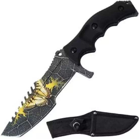 Snake Eye Tactical Full-Tang | Fixed-Blade Knife 8.5" Butterfly Design | Camping