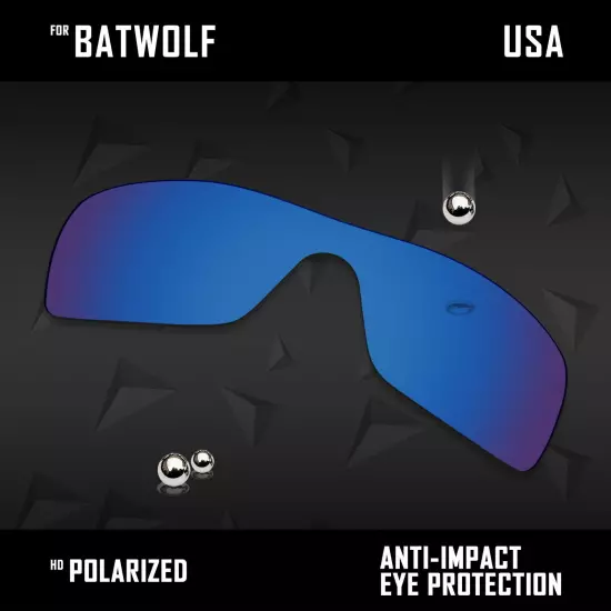 Anti Scratch Polarized Replacement Lenses for-Oakley Batwolf OO9101 Options