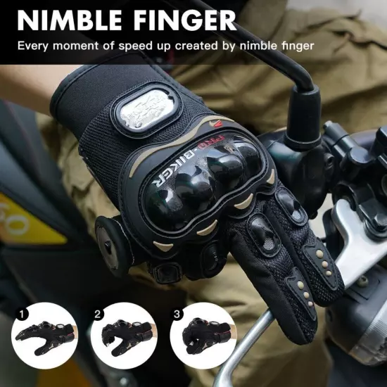 Motocross Motorcycle Gloves Full Finger Anti-slip Anti-fall Breathable Gloves