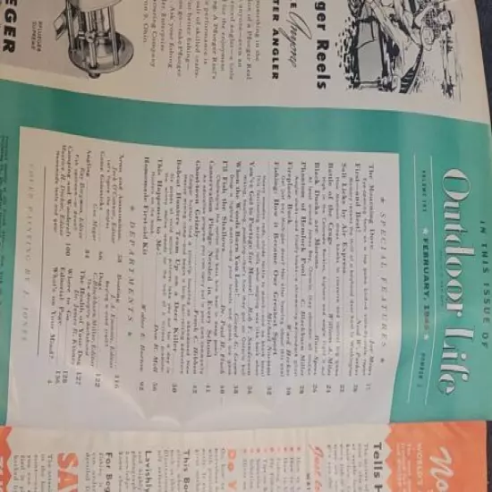 M-Vintage Outdoor Life Magazine February 1949 Volume 103 Number 2