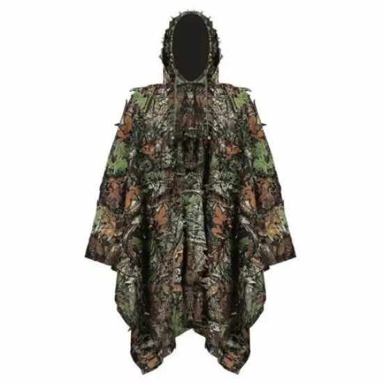 Military Tactical Ghillie Suit Camouflage Woodland Hunting Wargame Clothes 