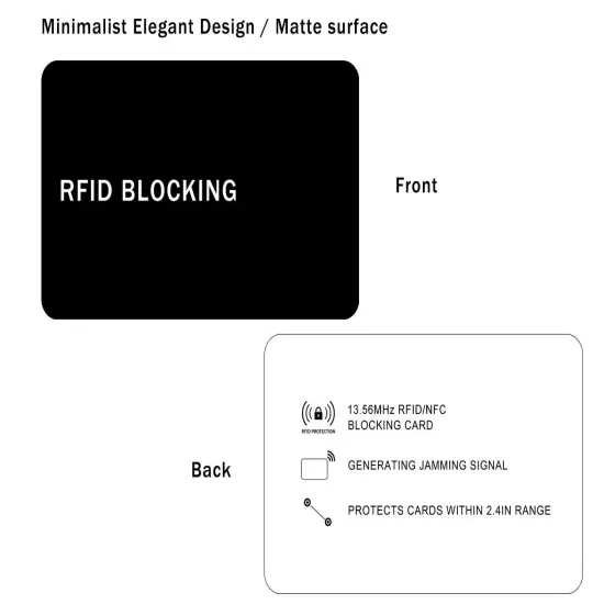 RFID Blocking Card Slim RFID Card Blocker NFC Contactless Card Wallet Protector