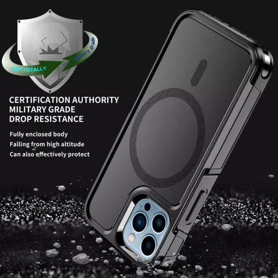 Heavy Duty Rugged MagSafe Shockproof Magnetic Case Cover iPhone 15 Pro Max 14 13