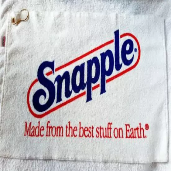 VINTAGE GOLF TOWEL Snapple DRINK ADVERTISING GYM RUGBY OLYMPICS USA SPORTS