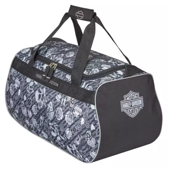 Harley-Davidson Gray Tattoo Sports Duffel Bag w/ Strap 99418-GRAY TATTOO