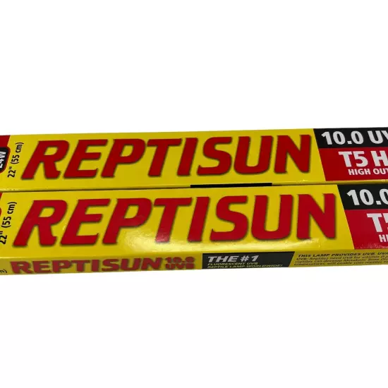 Zoo Med ReptiSun T5 HO High Output 10.0 UVB Fluorescent Light Bulb New Lot of 2